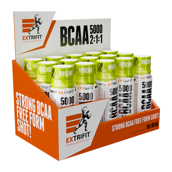 Extrifit SHOT BCAA 5000 mg 15 kusů x 90 ml (BCAA aminokyseliny)