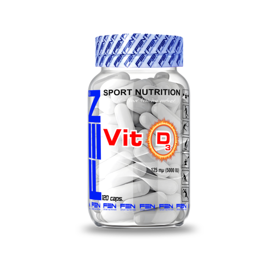 FEN D Vit 5000 IU (120 kaps.) (Vitaminas D) - FEN sport nutrition