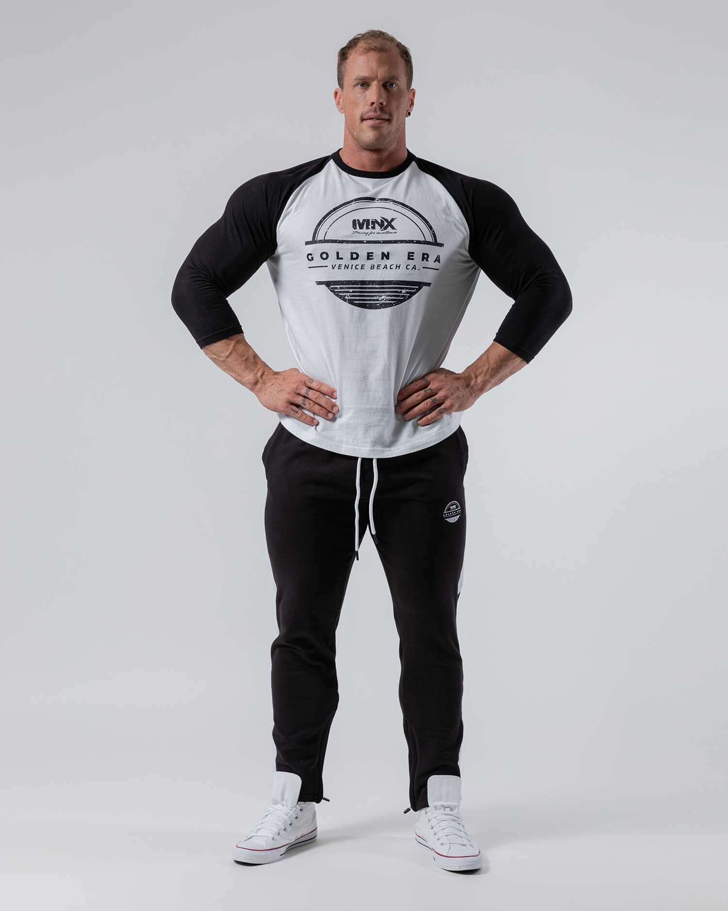 MNX Raglan Top Golden Era White - FEN sport nutrition