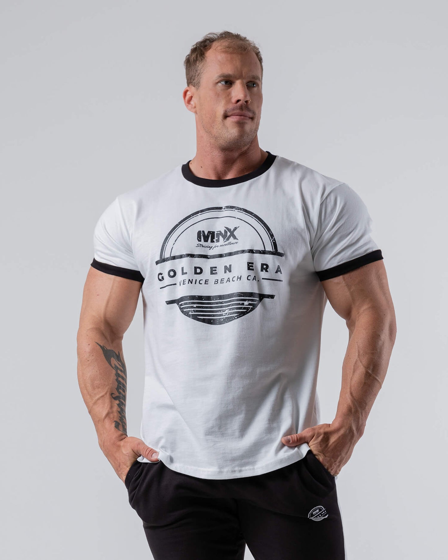 MNX classic T-shirts Golden Era White - FEN sport nutrition