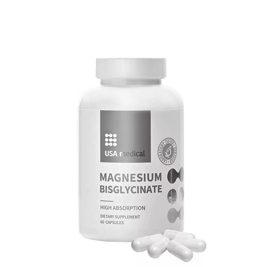 USA Medical Magnesium Bisglycinate 60 kapsulių