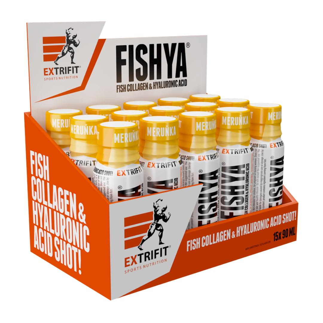 Extrifit SHOT FISHYA® Hialurono rūgštis + jūrinis kolagenas 15 vnt po 90 ml 